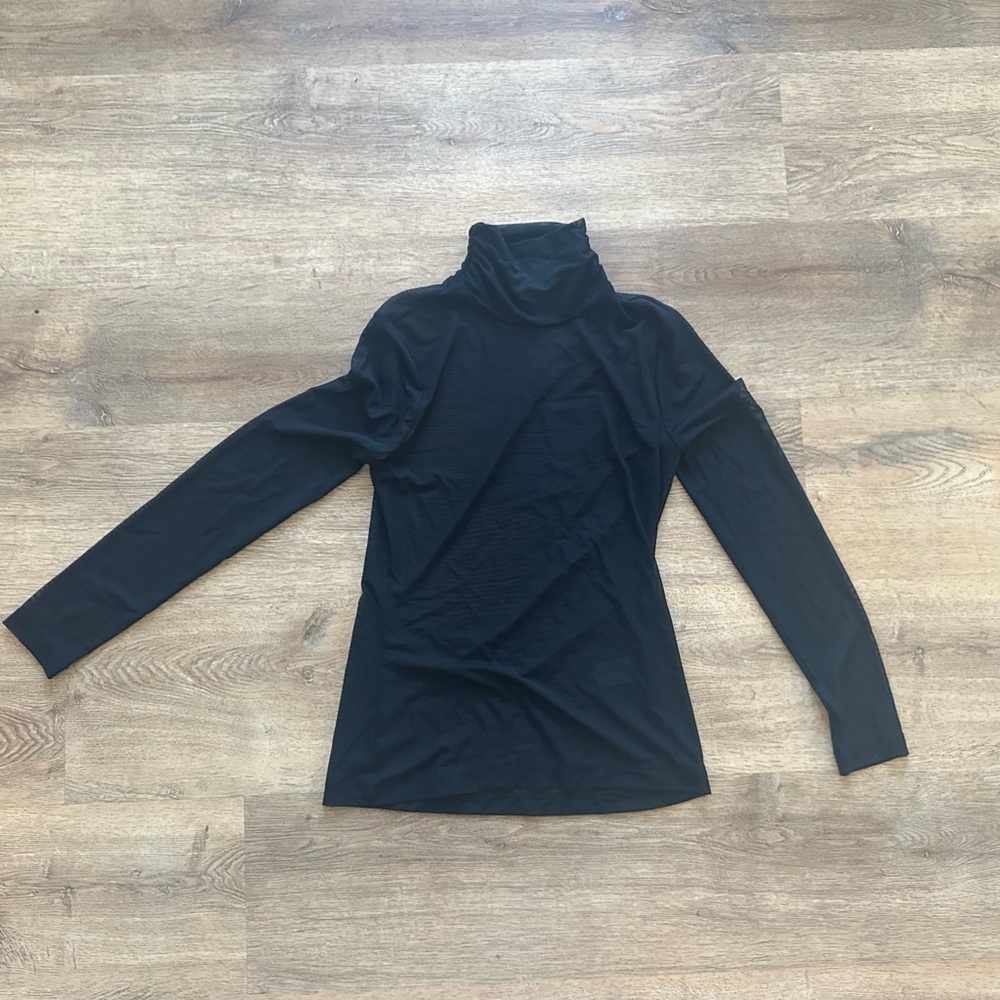 Black Turtleneck Long Sleeve Top